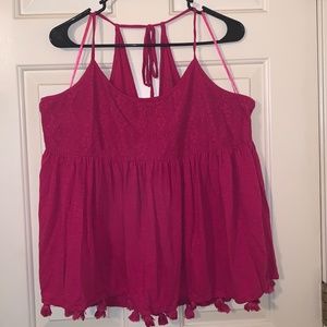 Pink Spaghetti Strap Top